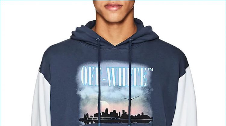 Off-White Graphic-Print Cotton Hoodie