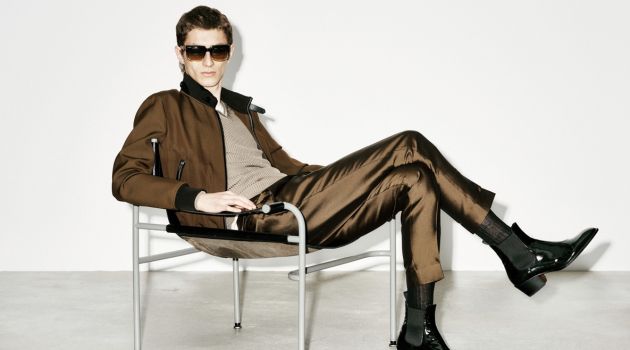 Model Henry Kitcher stars in Tom Ford's spring-summer 2019 lookbook.