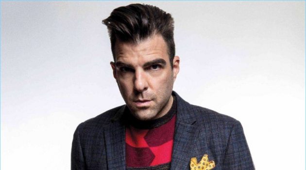 A smart vision, Zachary Quinto dons Perry Ellis.