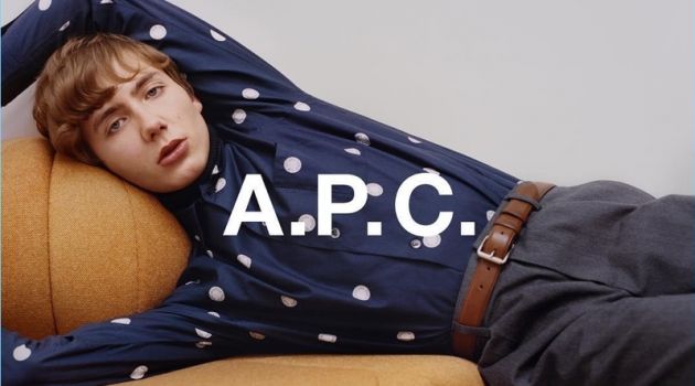 Paul Hameline fronts A.P.C.'s fall-winter 2018 campaign.