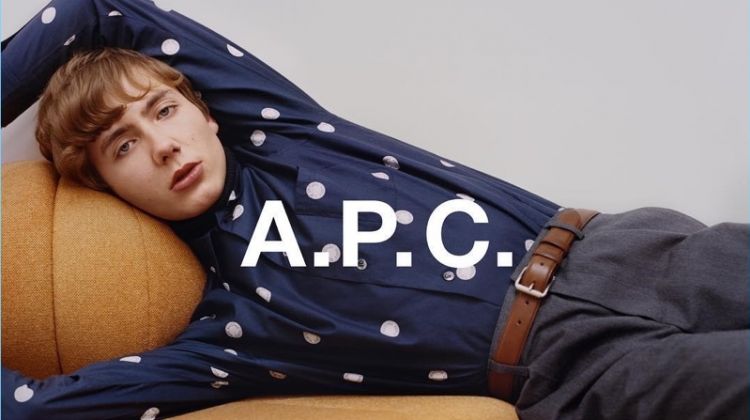 Paul Hameline fronts A.P.C.'s fall-winter 2018 campaign.