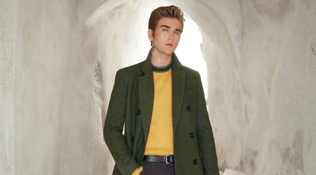 Gabriel-Kane Day-Lewis dons a fall-winter 2018 look from BOSS.