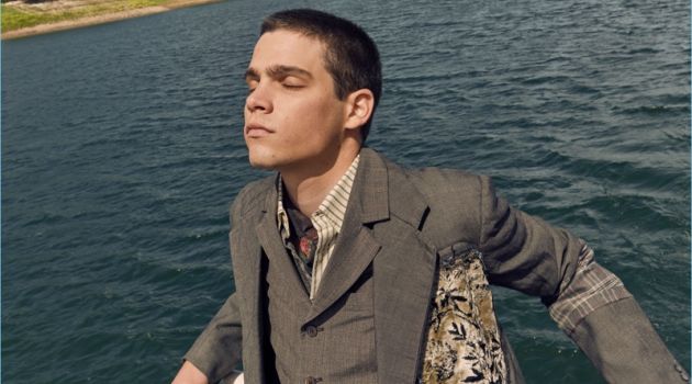 Italian model Federico Spinas fronts Antonio Marras' fall-winter 2018 campaign.