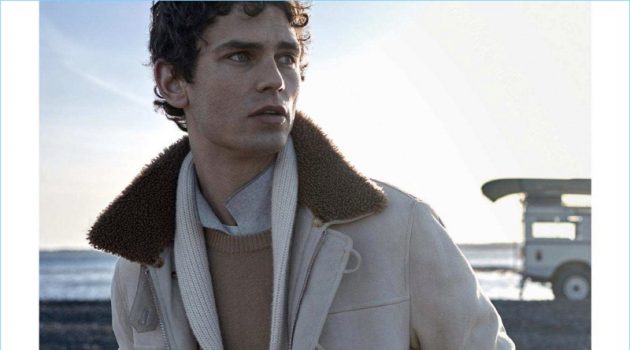 Arthur Gosse stars in Brunello Cucinelli's fall-winter 2018 campaign.