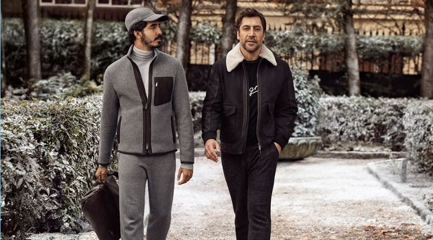 Dev Patel and Javier Bardem star in Ermenegildo Zegna's fall-winter 2018 campaign.