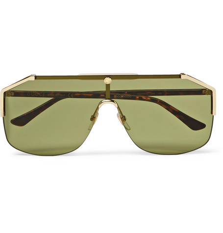 gucci aviator gold tone sunglasses