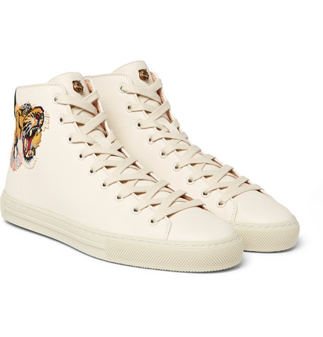 gucci high top leather sneakers