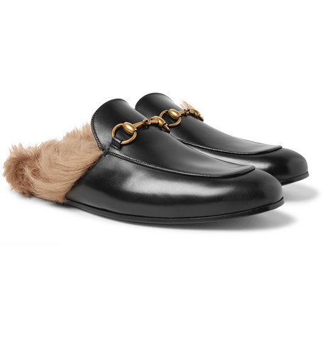 gucci princetown leather backless loafers