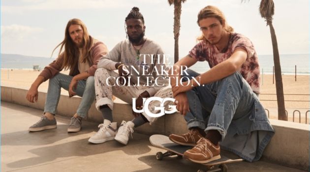 Zackery Michael, Gianni Lee, and Daniel Hivner star in UGG's fall-winter 2018 campaign.