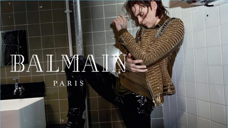 Sergei Polunin links up with Balmain for its fall-winter 2018 campaign.