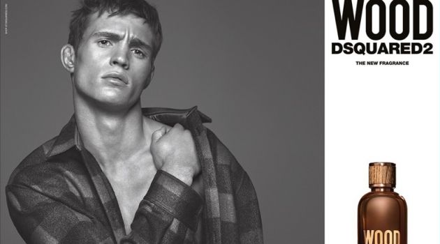 Julian Schneyder stars in Dsquared2's Wood fragrance campaign.