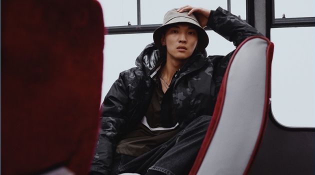 Jeon June embraces sporty style for a Zara Man editorial.