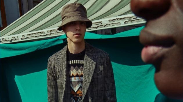 Cohen Pinko appears in Paolo Pecora's fall-winter 2018 campaign.