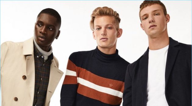 Junior Choi, Sebastian Sauvè, and Wiktor Sudol star in fall 2018 style edit for River Island.