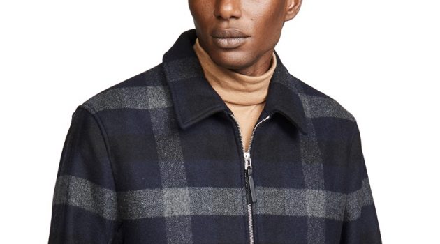 Theory Wyatt Mosaic Plaid Jacket