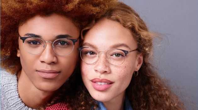 Pictured left, Michael Lockley wears Warby Parker Cameron glasses in Antique Silver with Carbon.