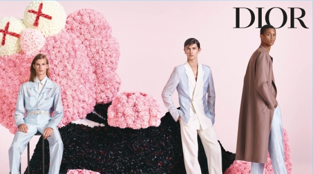 Lukas Gomann, Prince Nikolai of Denmark, and Romaine Dixon appear in Dior Men's spring-summer 2019 campaign.