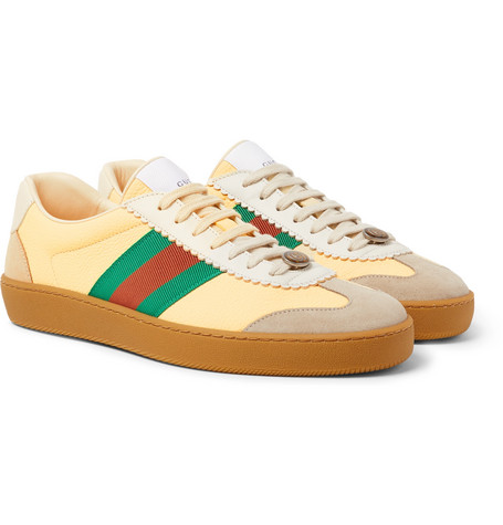 Gucci - Webbing-Trimmed Leather and 