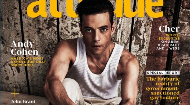 Rami Malek covers the October 2018 issue of Attitude magazine.