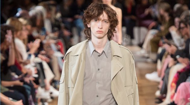 Benno Bulang wears a look from Stella McCartney's spring-summer 2019 men's collection.