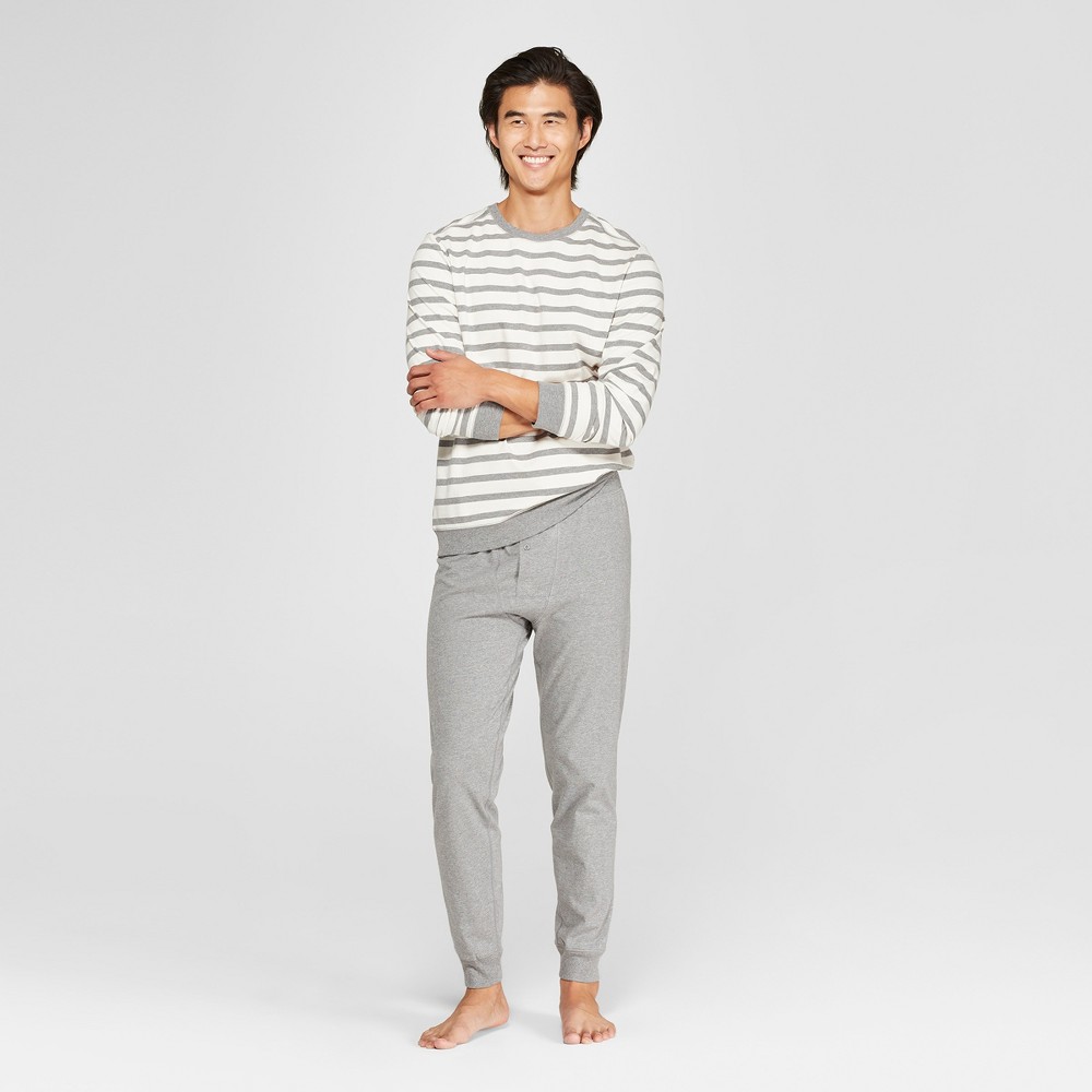 Men’s Striped Elevated Pajama Set – Goodfellow & Co Heather Gray L ...