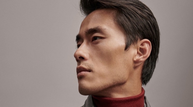 Model Zhao Lei sports new year fashions for Massimo Dutti.