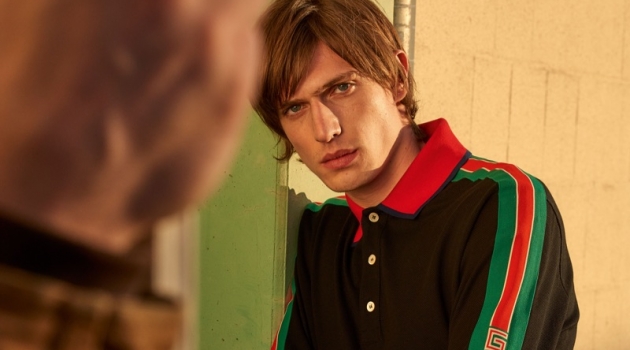 Connecting with APROPOS for spring, Edoardo Sebastianelli rocks Gucci.