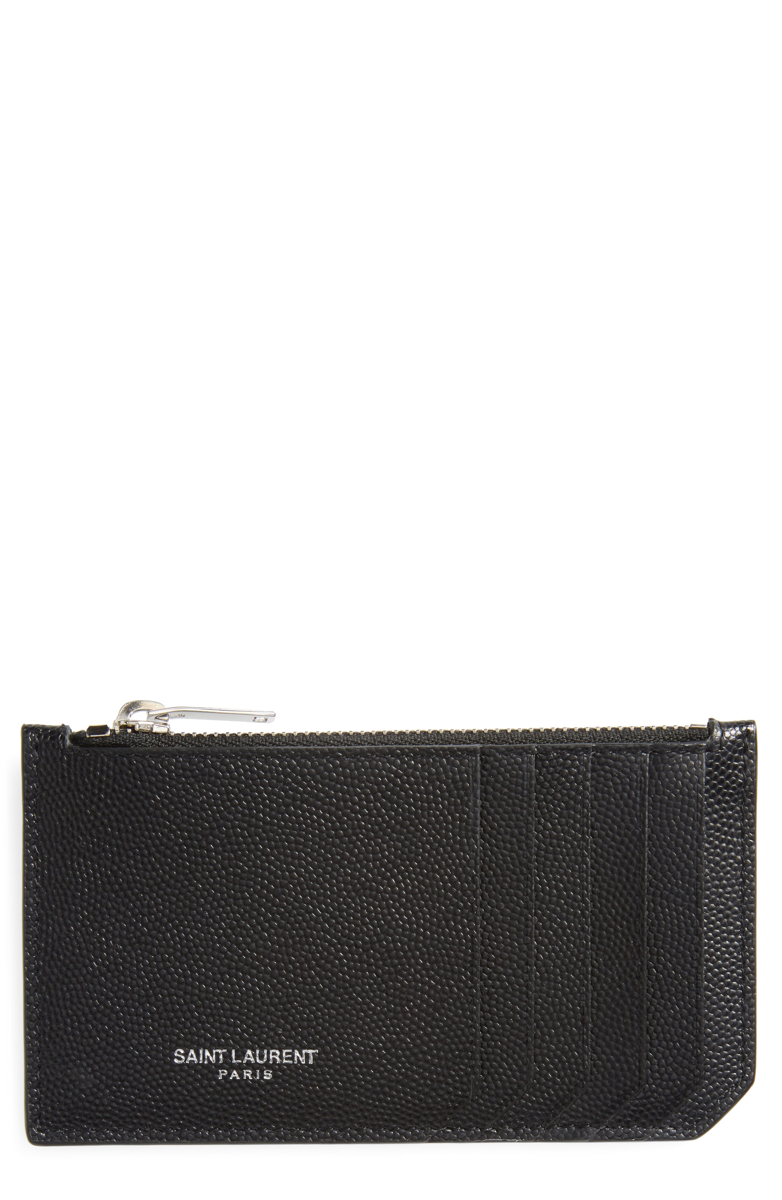 Men’s Saint Laurent Pebble Grain Leather Zip Wallet – | The Fashionisto