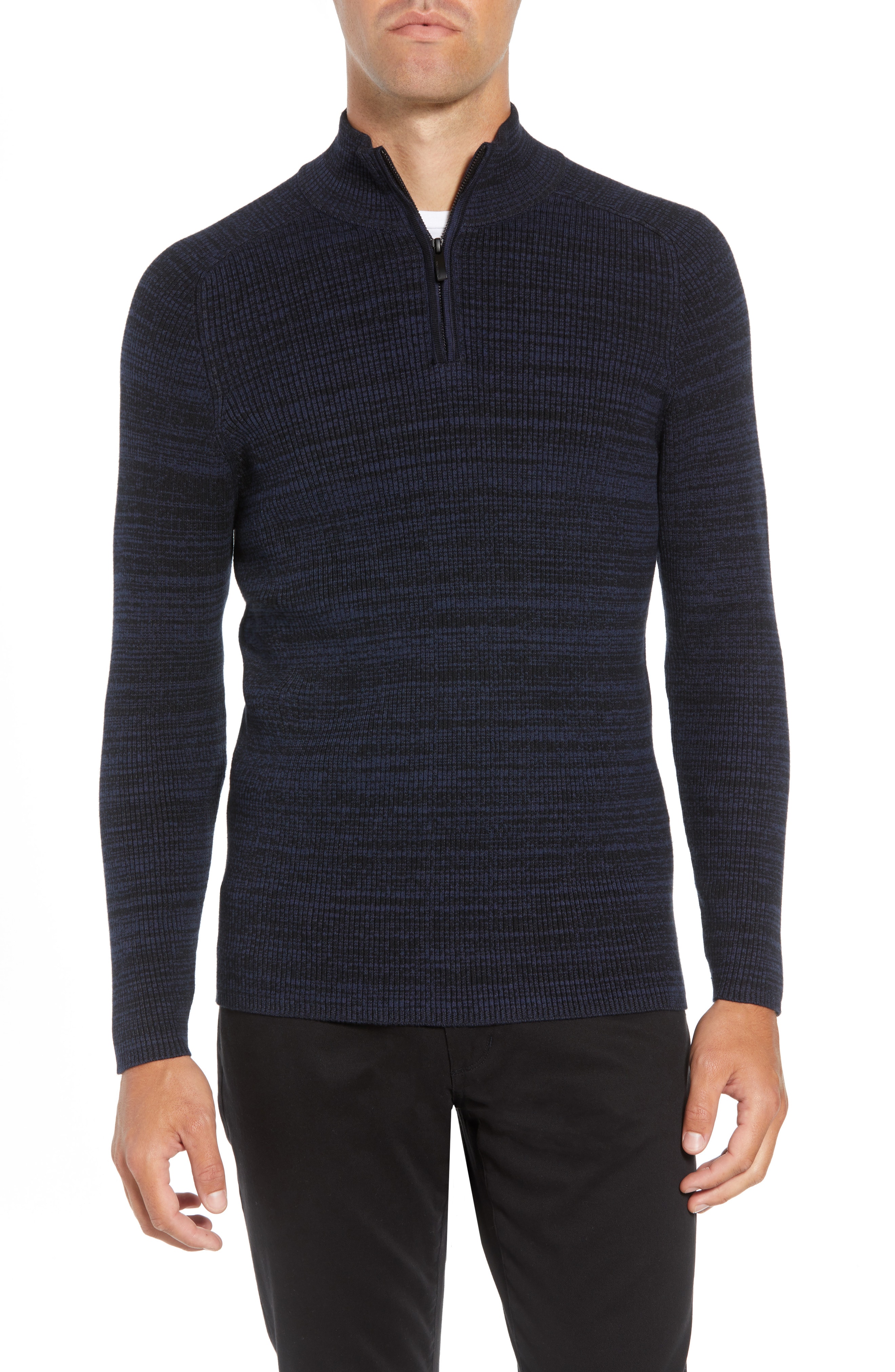 Download Men's Vince Camuto Quarter Zip Mock Neck Sweater, Size ...