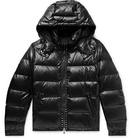 Valentino – Rockstud Quilted Shell Hooded Down Jacket – Men – Black ...