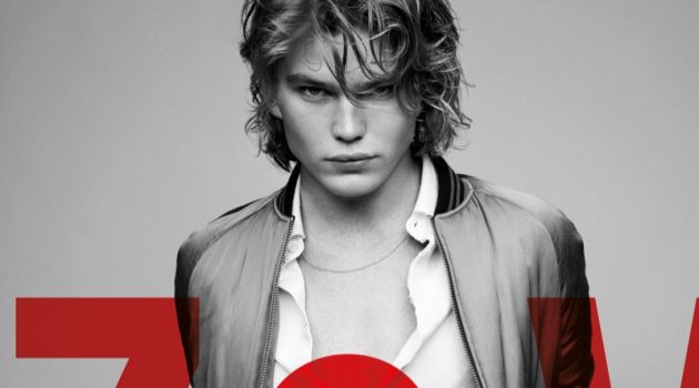 Jordan Barrett stars in Zadig & Voltaire's spring-summer 2019 men's campaign.