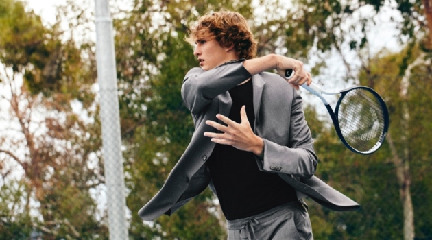 Tennis star Alexander "Sasch" Zverev appears in Z Zegna's spring-summer 2019 Wash&Go campaign.