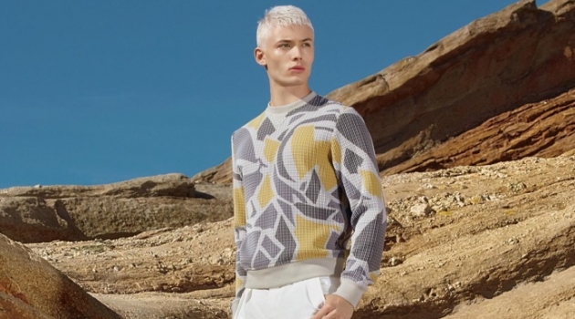 João Knorr sports a spring-summer 2019 look from French label Hermès.