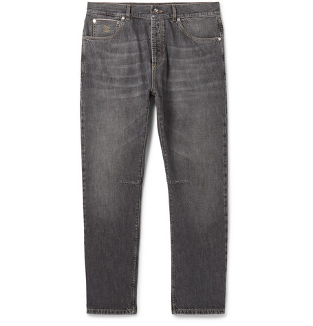 Brunello Cucinelli – Slim-Fit Denim Jeans – Men – Gray | The Fashionisto