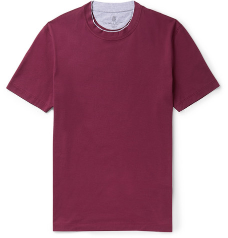 Brunello Cucinelli – Slim-Fit Layered Cotton-Jersey T-Shirt – Men ...