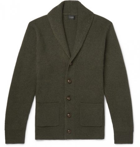 J.Crew – Slim-Fit Shawl-Collar Wool-Blend Cardigan – Men – Dark green ...