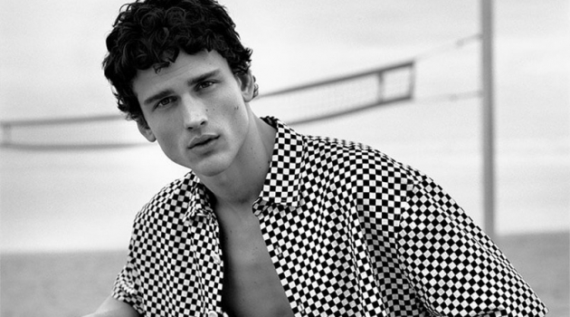 Simon Nessman fronts Sandro's spring-summer 2019 campaign.