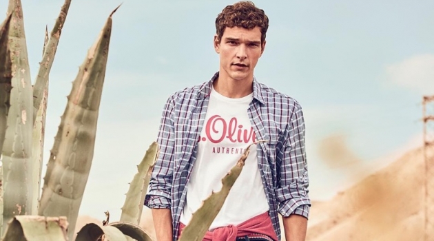 Alexandre Cunha goes casual for s.Oliver's spring-summer 2019 campaign.