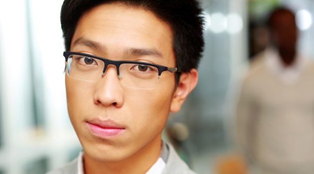 Asian Man Wearing Glasses