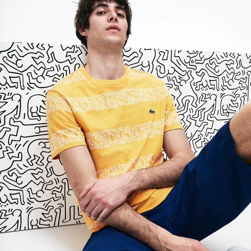 lacoste keith haring t shirt