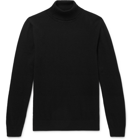 Mr P. – Slim-Fit Merino Wool Rollneck Sweater – Men – Black | The ...