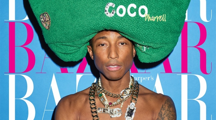 Pharrell covers the April 2019 issue of Harper's Bazaar Korea.