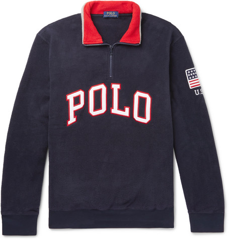 Polo Ralph Lauren – Logo-Appliquéd Fleece Half-Zip Sweatshirt – Men ...