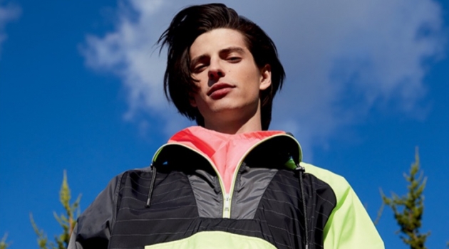 Kris Koslop sports a spring 2019 look from Marcelo Burlon.