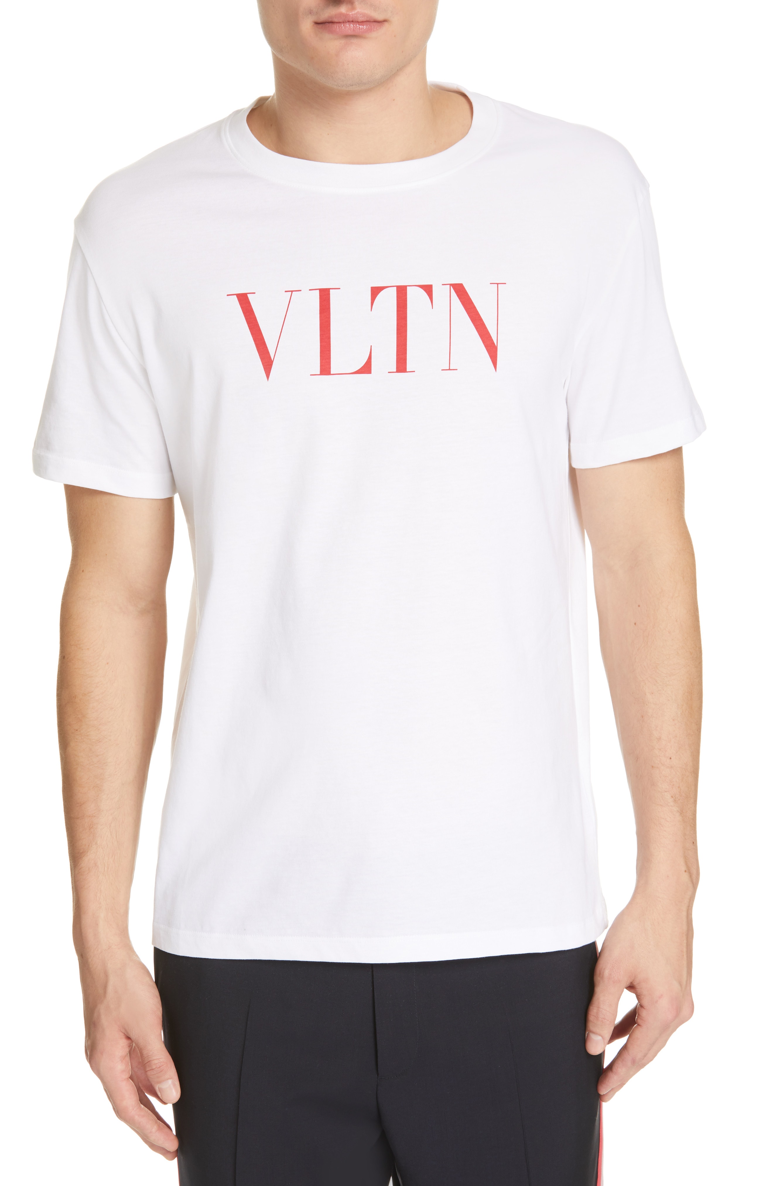 Men’s Valentino Vltn Logo T-Shirt, Size Large – White | The Fashionisto