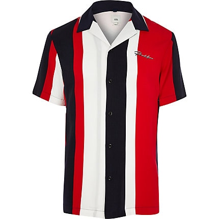 River Island Mens White stripe ‘Prolific’ shirt | The Fashionisto