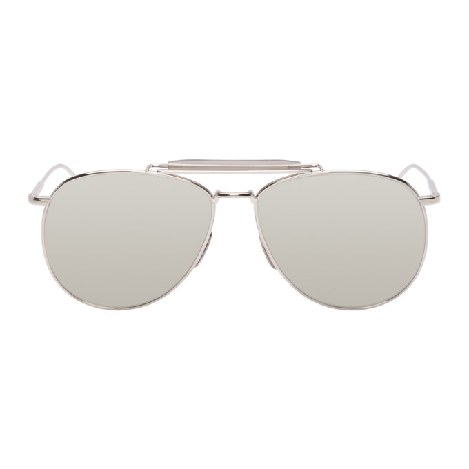 Thom Browne Silver Limited Edition TB-015 Sunglasses | The Fashionisto