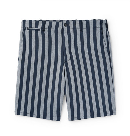 rag & bone – Slim-Fit Striped Herringbone Cotton Shorts – Men – Gray ...