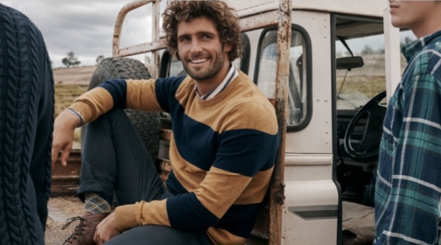 All smiles, Alex Libby connects with Country Road for winter 2019.