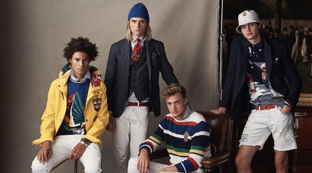 Embracing spring style, Johari Dramiga, Luke Eisner, Lane McAllister, and Darwin Gray wear POLO Ralph Lauren.